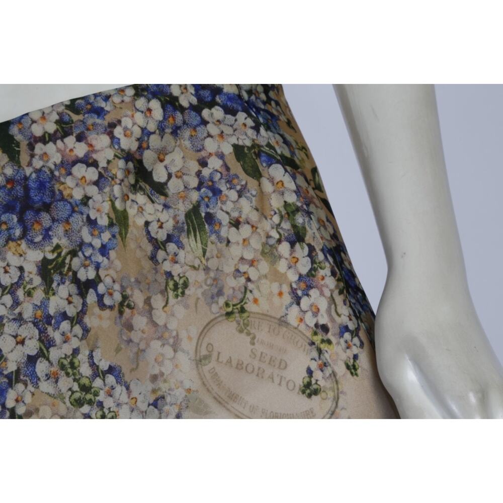Zimmermann Tama Bias Forget Me Not Flare Skirt Silk Satin Organza Floral Maxi 1 - Picture 8 of 16